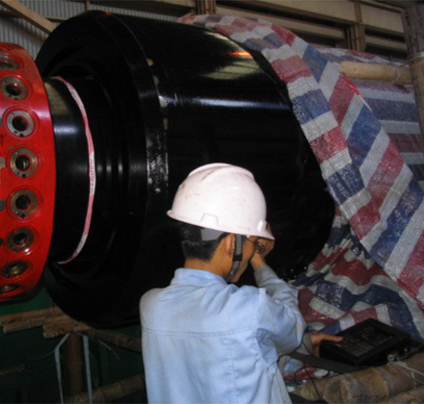 发电机护环超声波检测